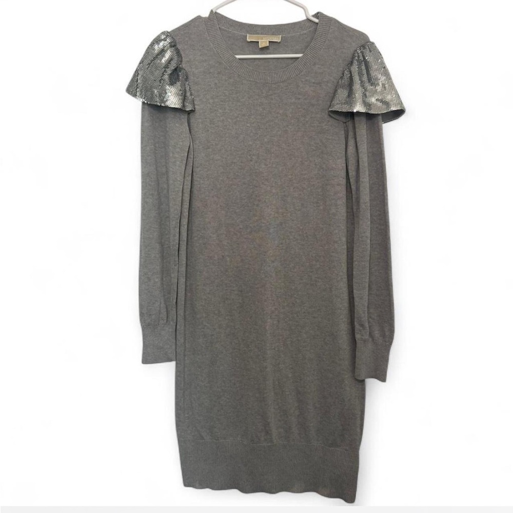 Michael Kors—Gray Knit Sweater Dress